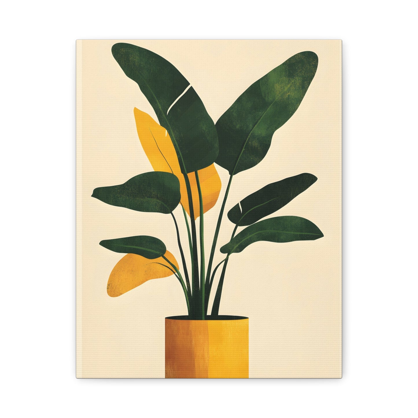 Stylish Matte Canvas Art, Modern Plant Wall Decor