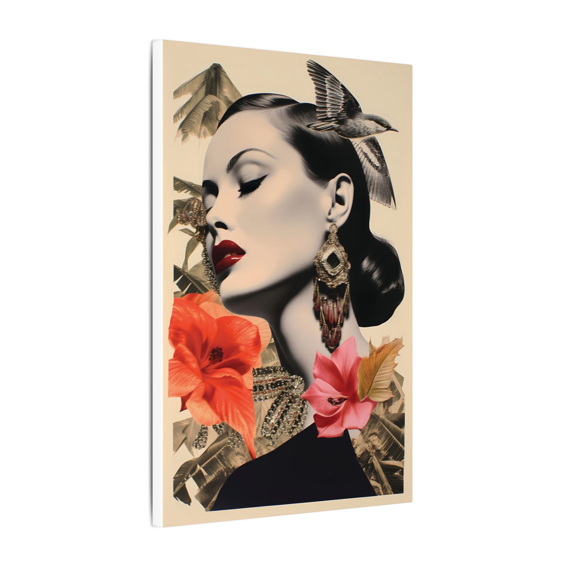 Abstract Pop Canvas Art — Dynamic Geometric Collage in Primary Hues