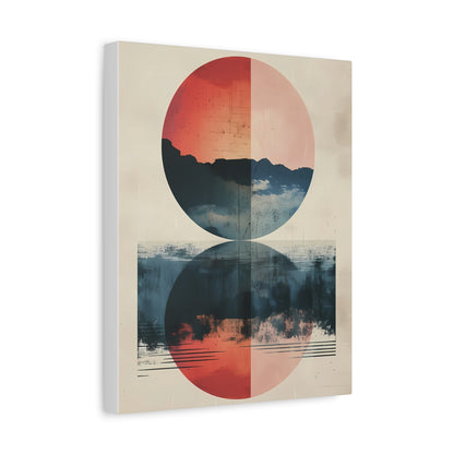 Abstract Sunset Reflection Matte Canvas Wall Art