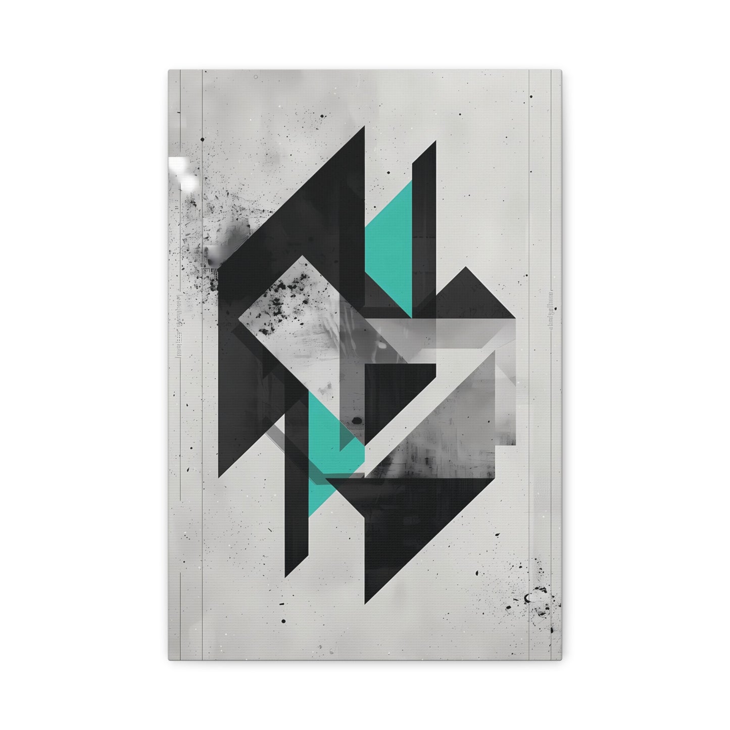 Teal Structure — Modern Abstract Geometric Wall Art