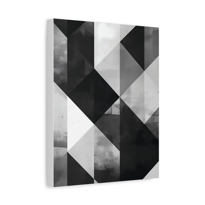 Architectural Balance — Monochrome Abstract Geometric Print
