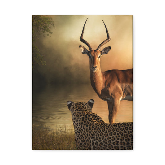 Leopard and Kudu at Dusk – By Photographer Patsy Weingart