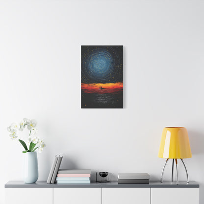 Sailing Through the Stars” — Abstract Night Sky Art