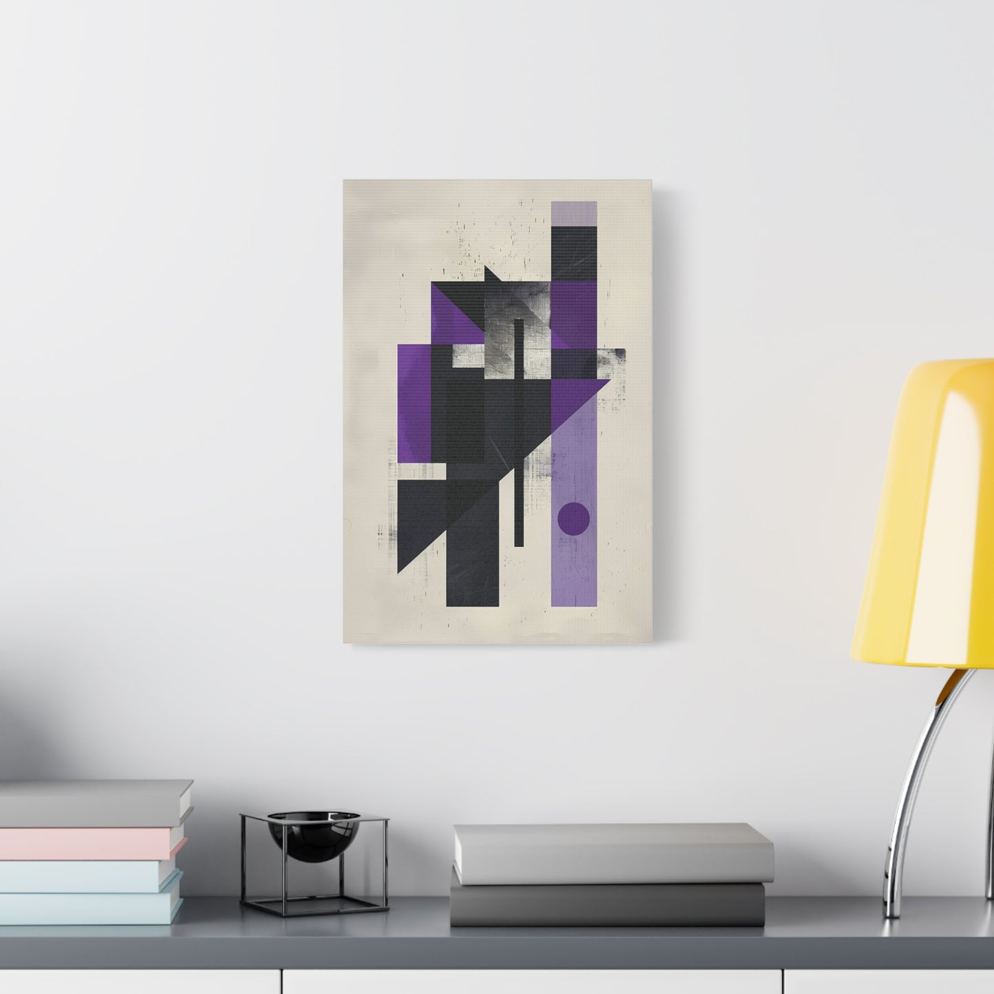 Structured Silence — Geometric Abstract Wall Art