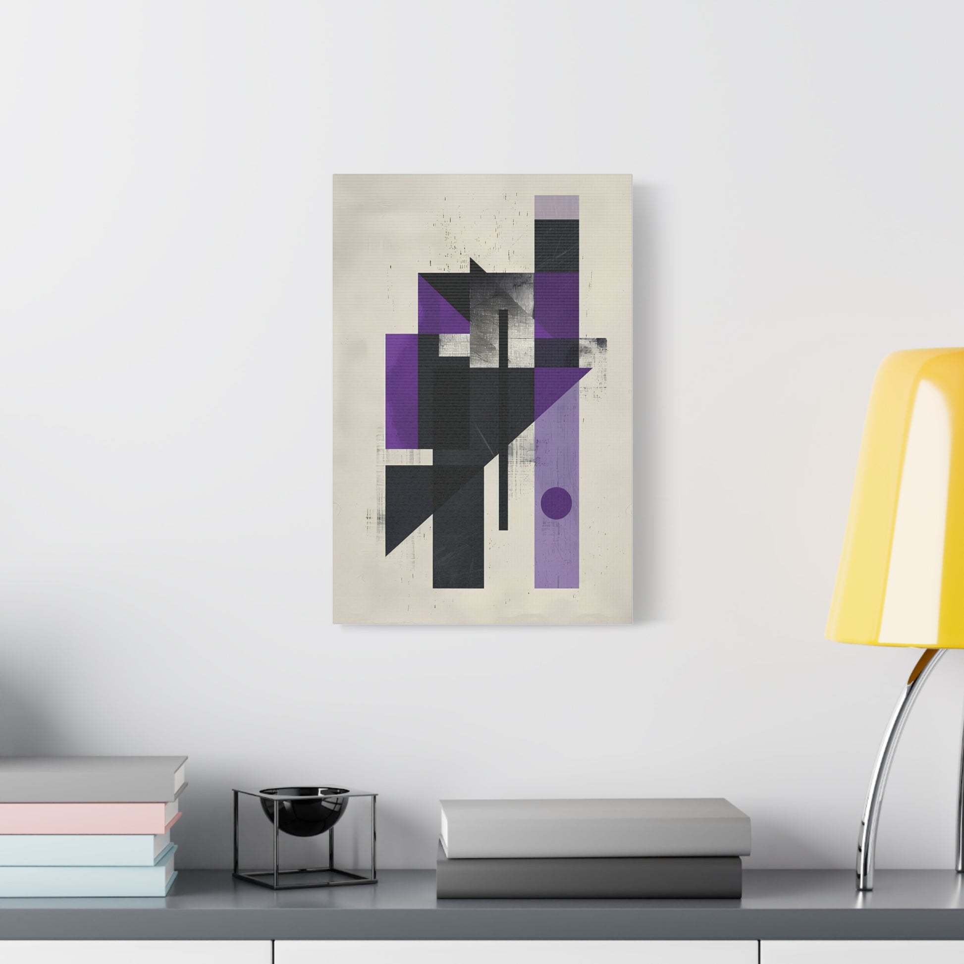 Structured Silence — Geometric Abstract Wall Art