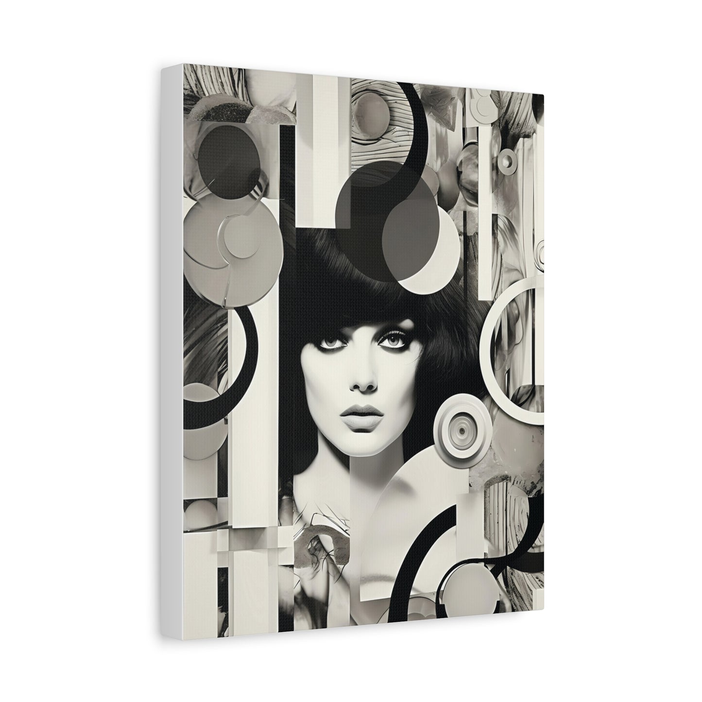 Modern Art Canvas Print, Black and White Wall Decor