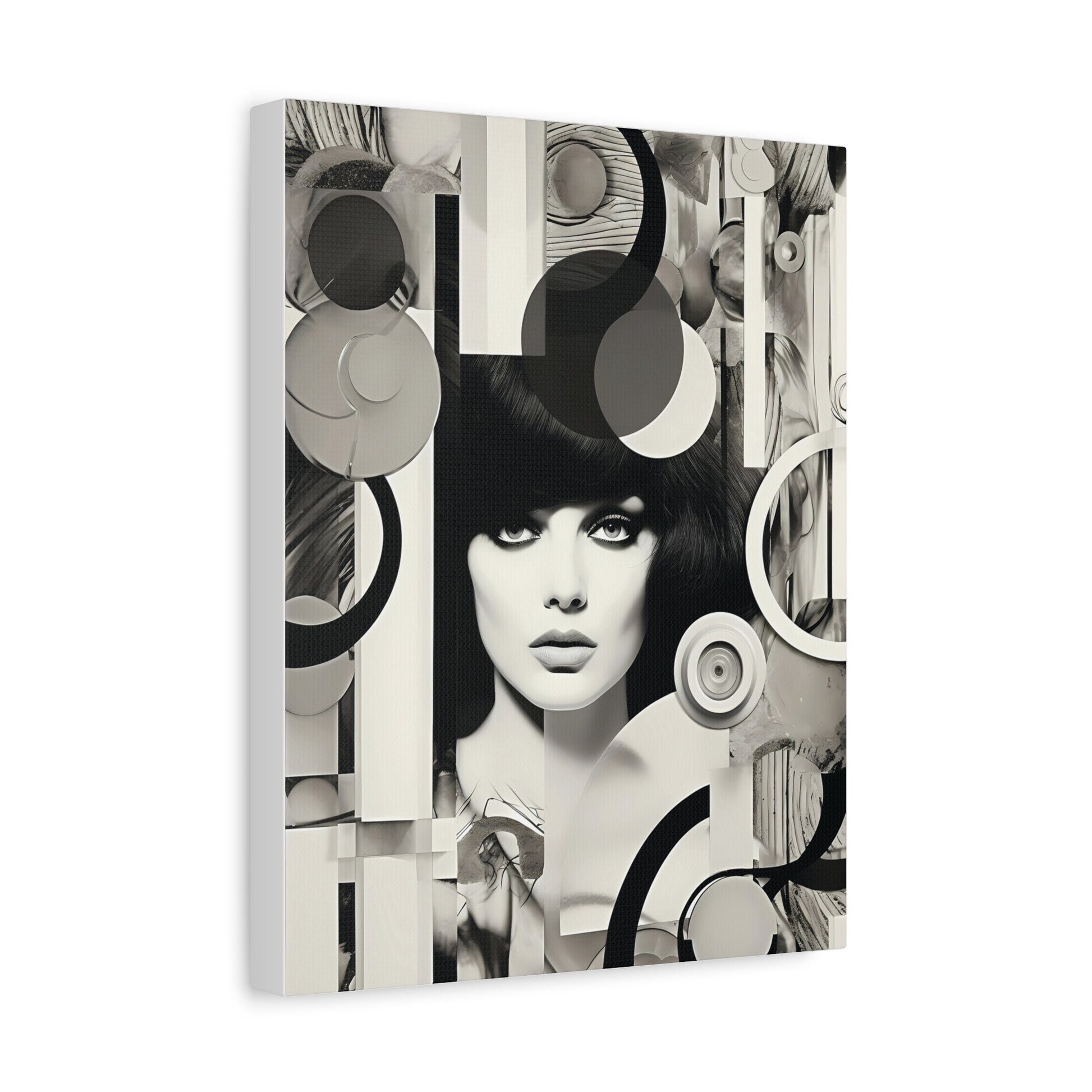 Modern Art Canvas Print, Black and White Wall Decor