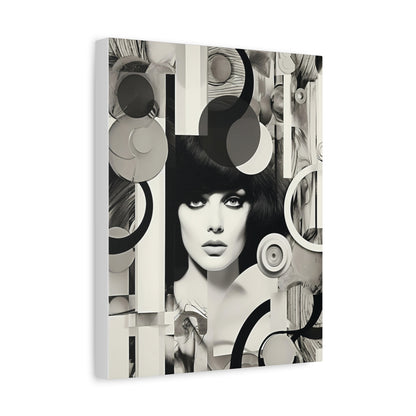 Modern Art Canvas Print, Black and White Wall Decor