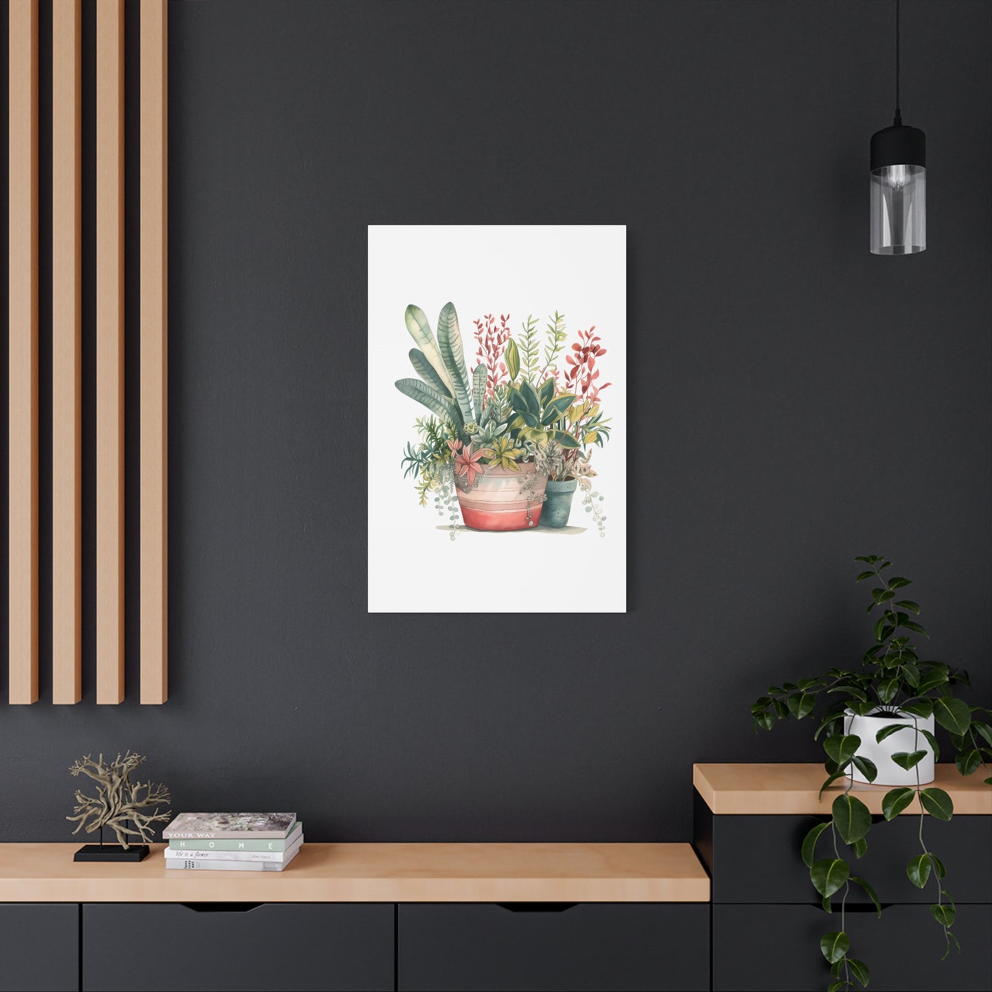 Blooming Botanicals — Watercolor Potted Plant Wall Art