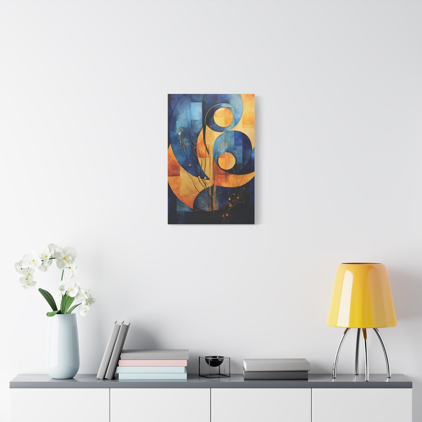 Abstract Geometric Canvas Art, Modern Wall Decor,