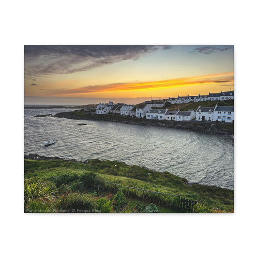 Portnahaven Harbour, Scotland – Canvas Print by Photographer Fergus King