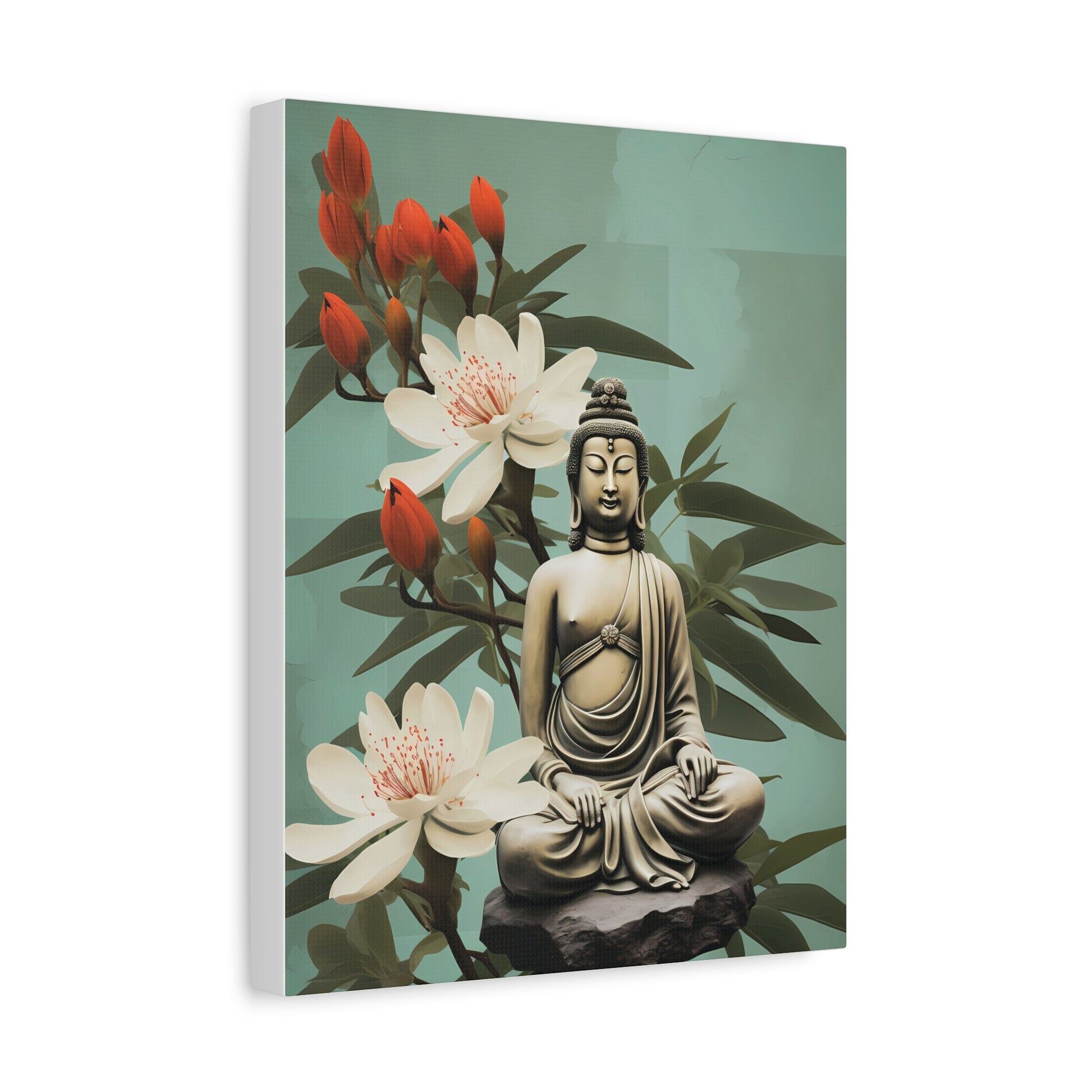 Zen Buddha Canvas Wall Art, Tranquil Meditation Decor