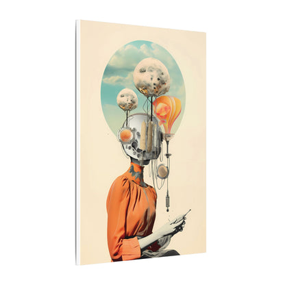 The Contemplative Automaton Canvas Art: Surreal Portrait