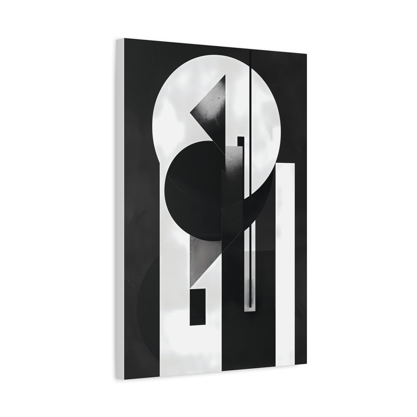 Geometric Symphony — Black & White Modern Poster
