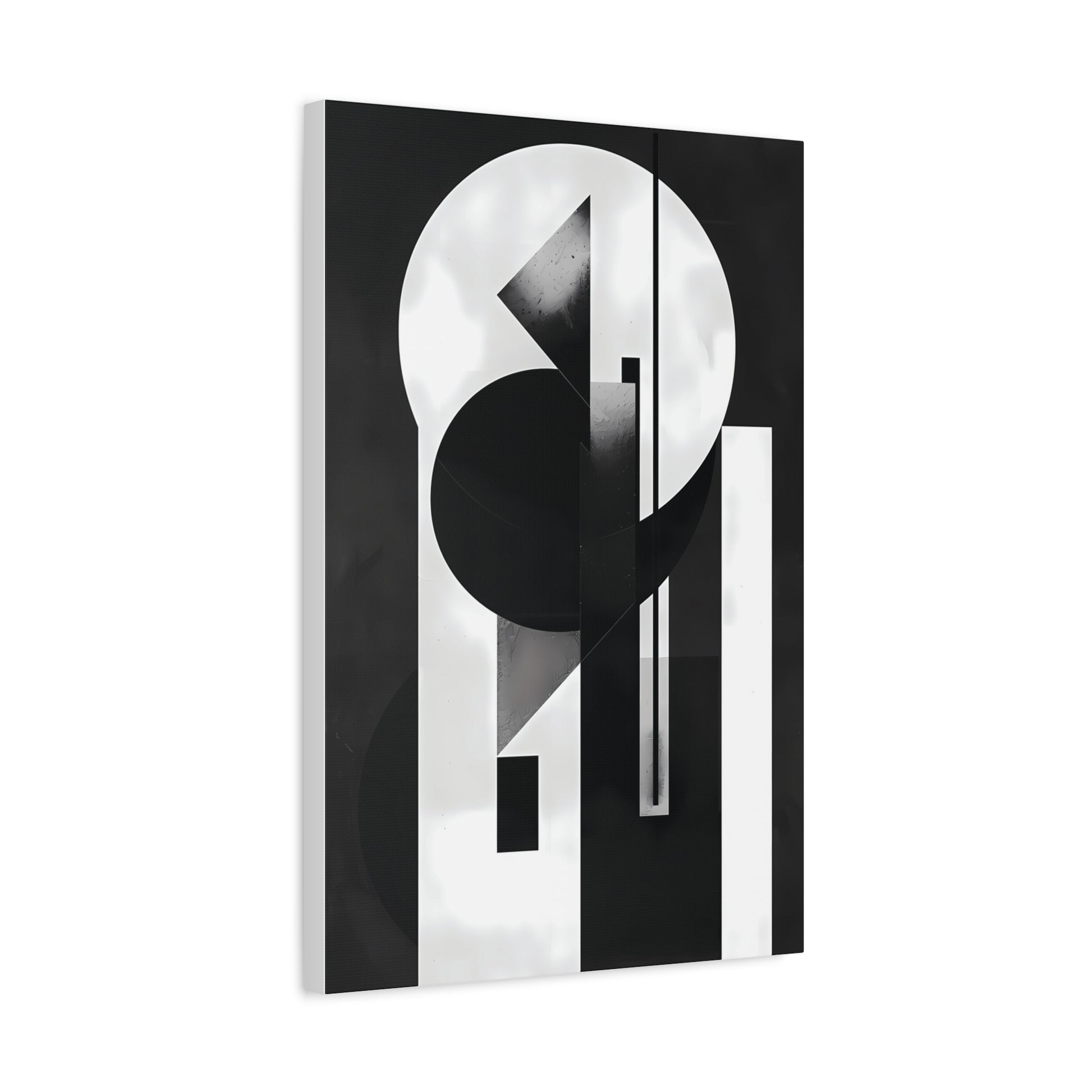 Geometric Symphony — Black & White Modern Poster