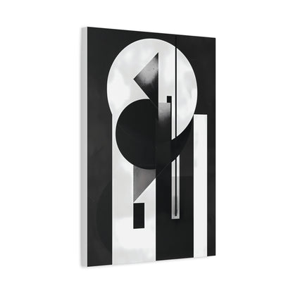 Geometric Symphony — Black & White Modern Poster