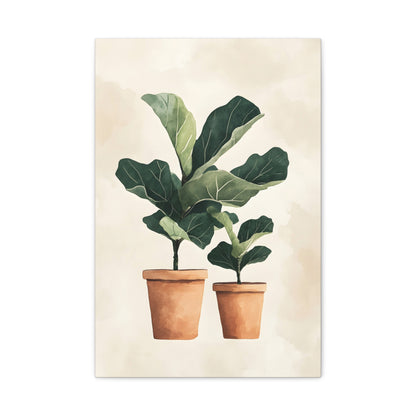 Botanical Wall Art Print, Fiddle Leaf Fig Canvas