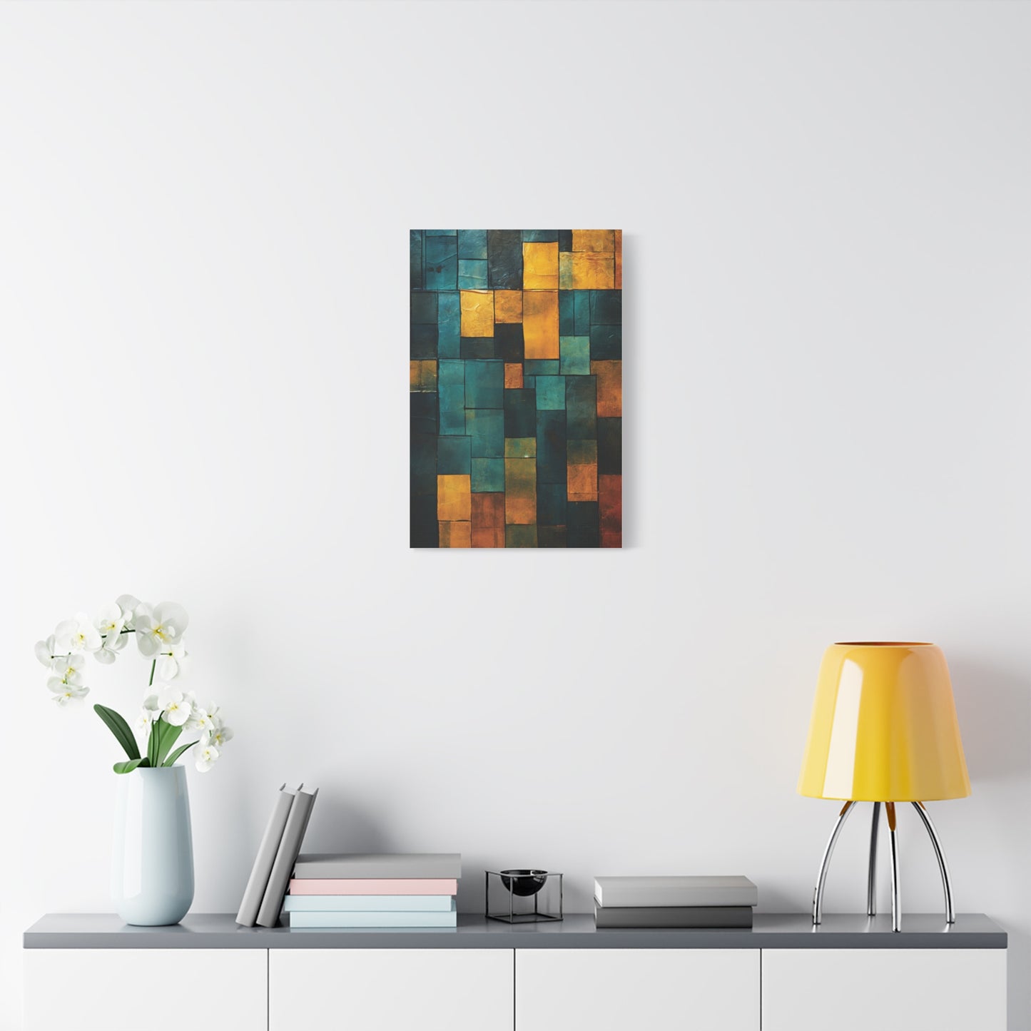 Colorful Abstract Canvas Art Print, Modern Home Decor