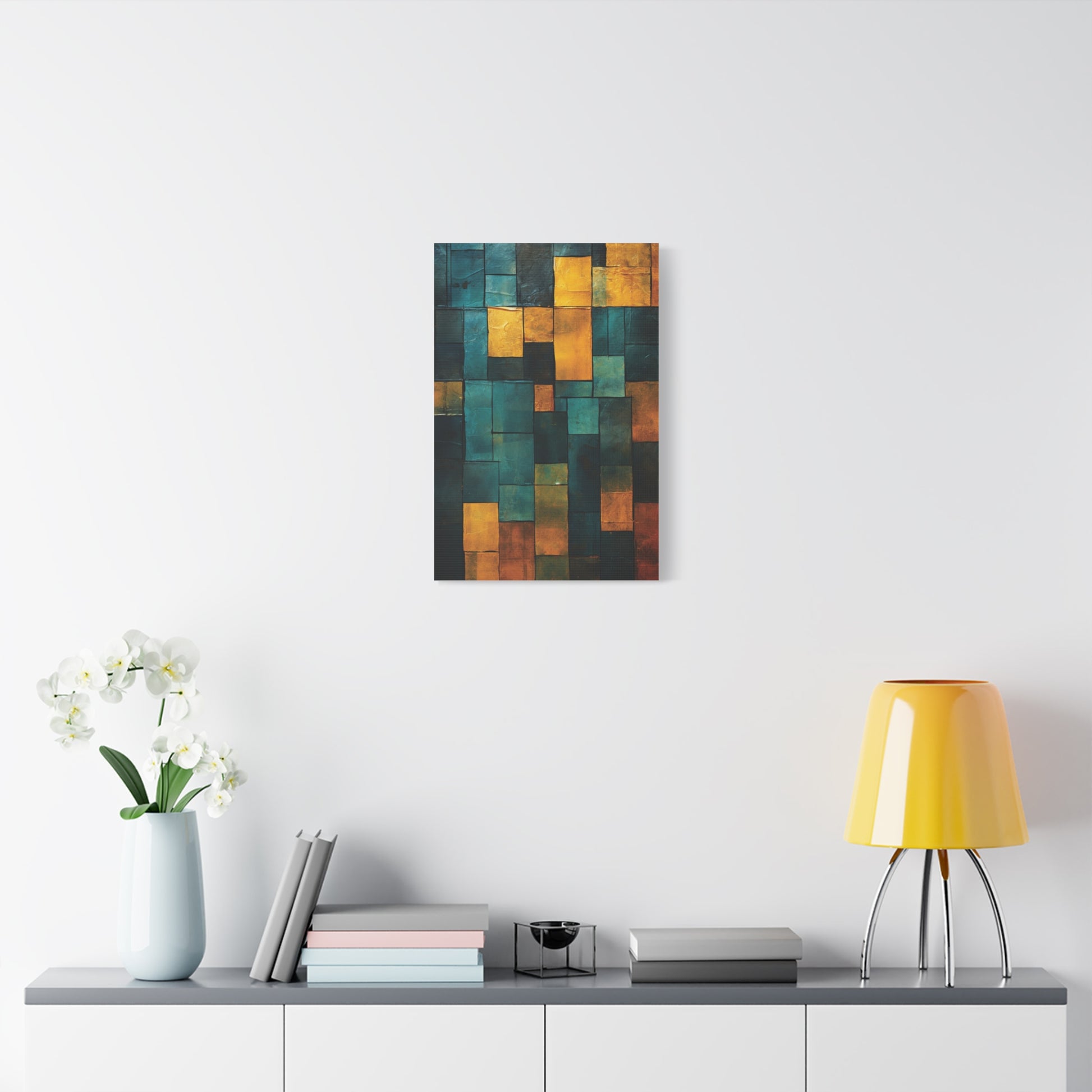 Colorful Abstract Canvas Art Print, Modern Home Decor