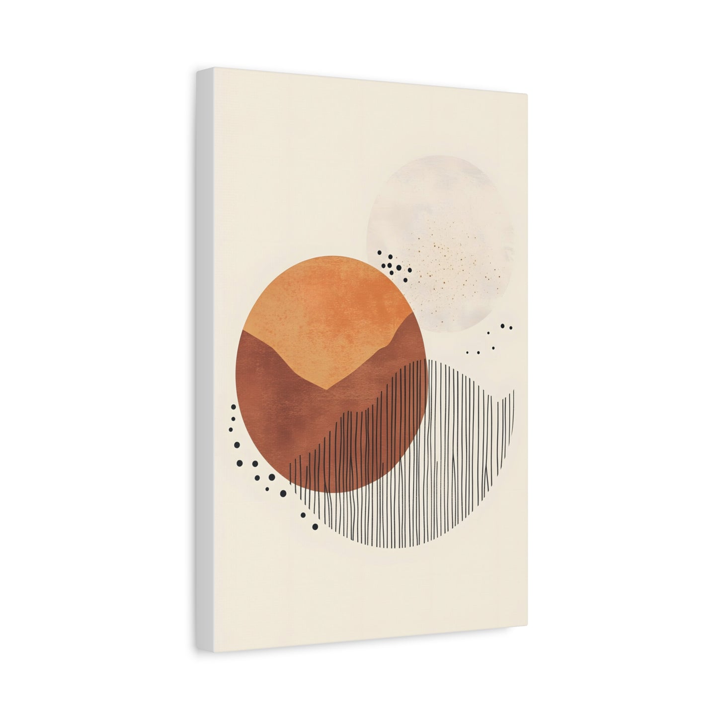 Terracotta and Beige Geometric Circle Poster