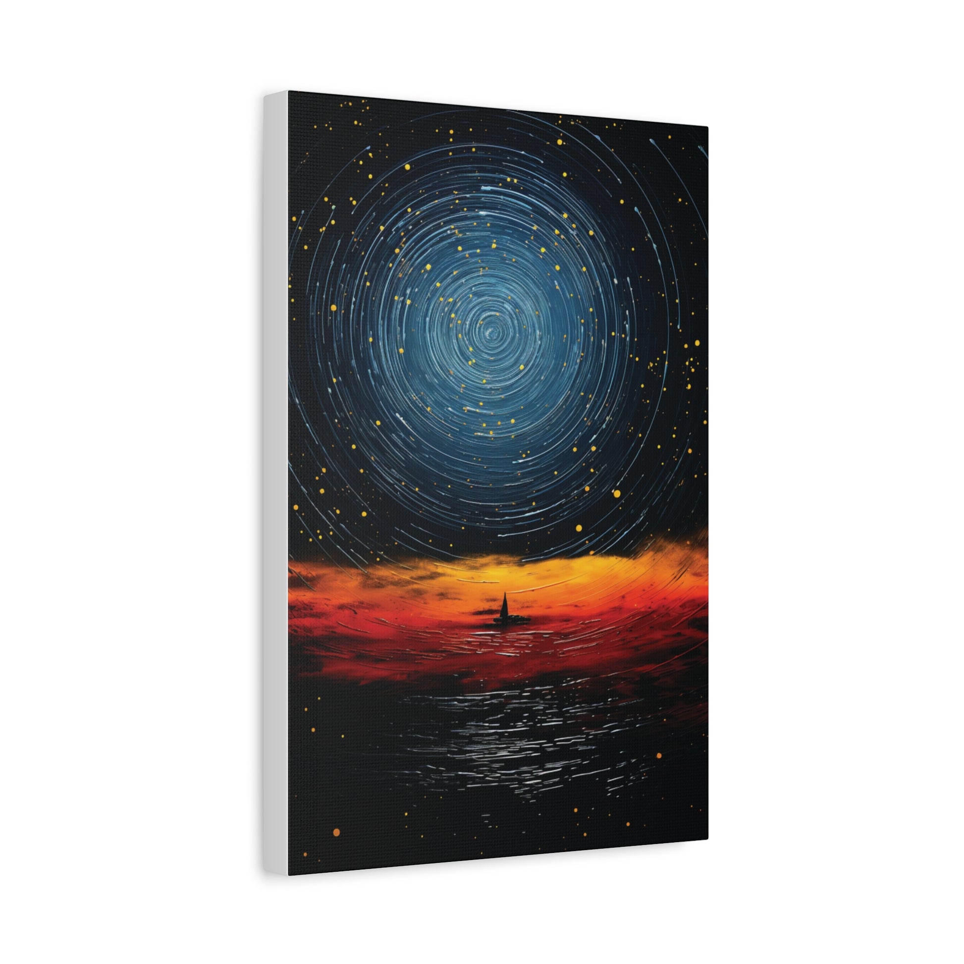 Sailing Through the Stars” — Abstract Night Sky Art
