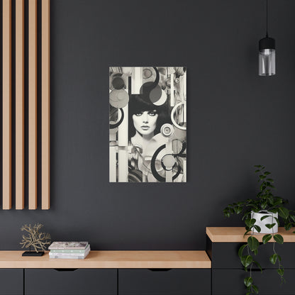 Modern Art Canvas Print, Black and White Wall Decor