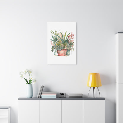 Botanical Canvas Print, Wall Decor, Indoor Plants Art