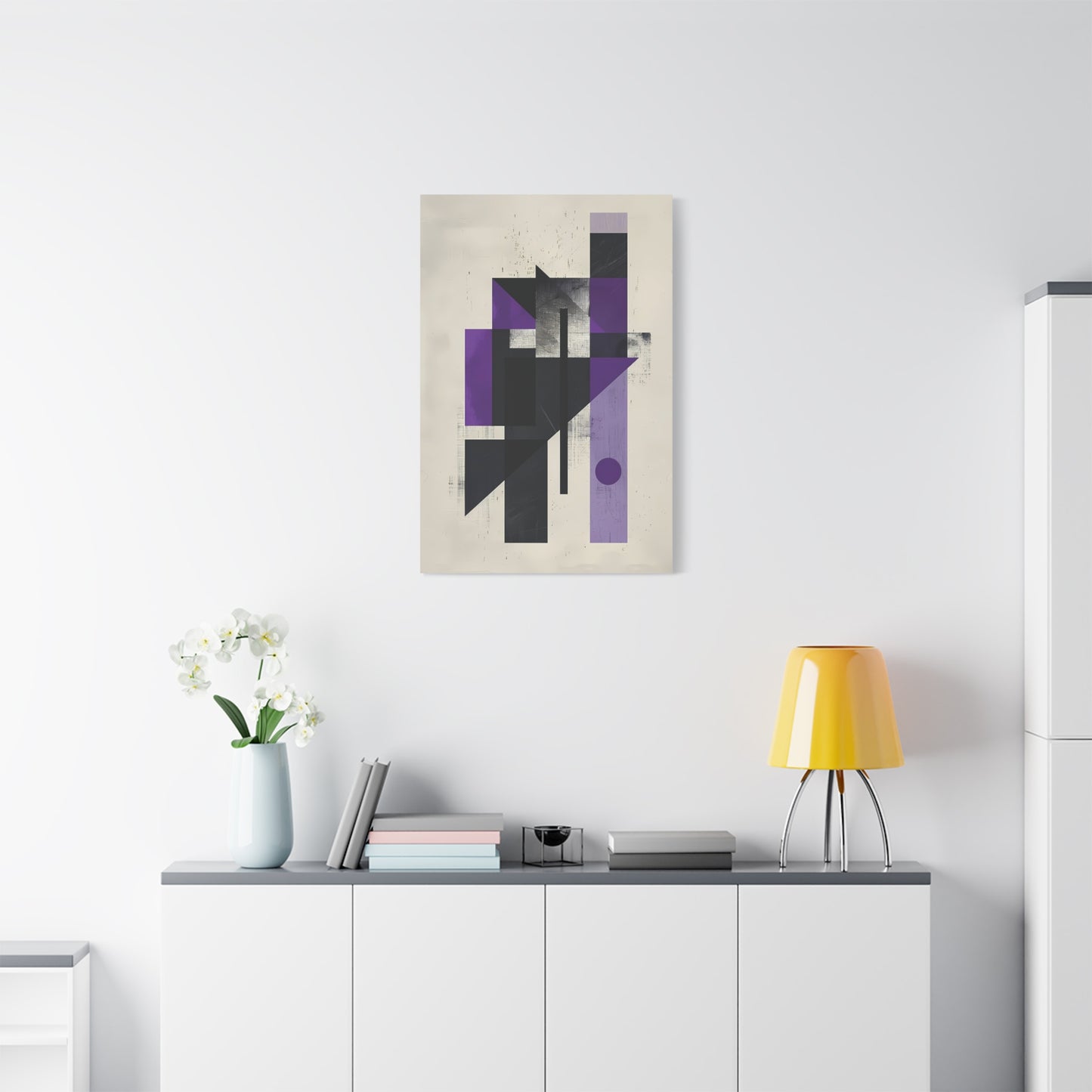Structured Silence — Geometric Abstract Wall Art