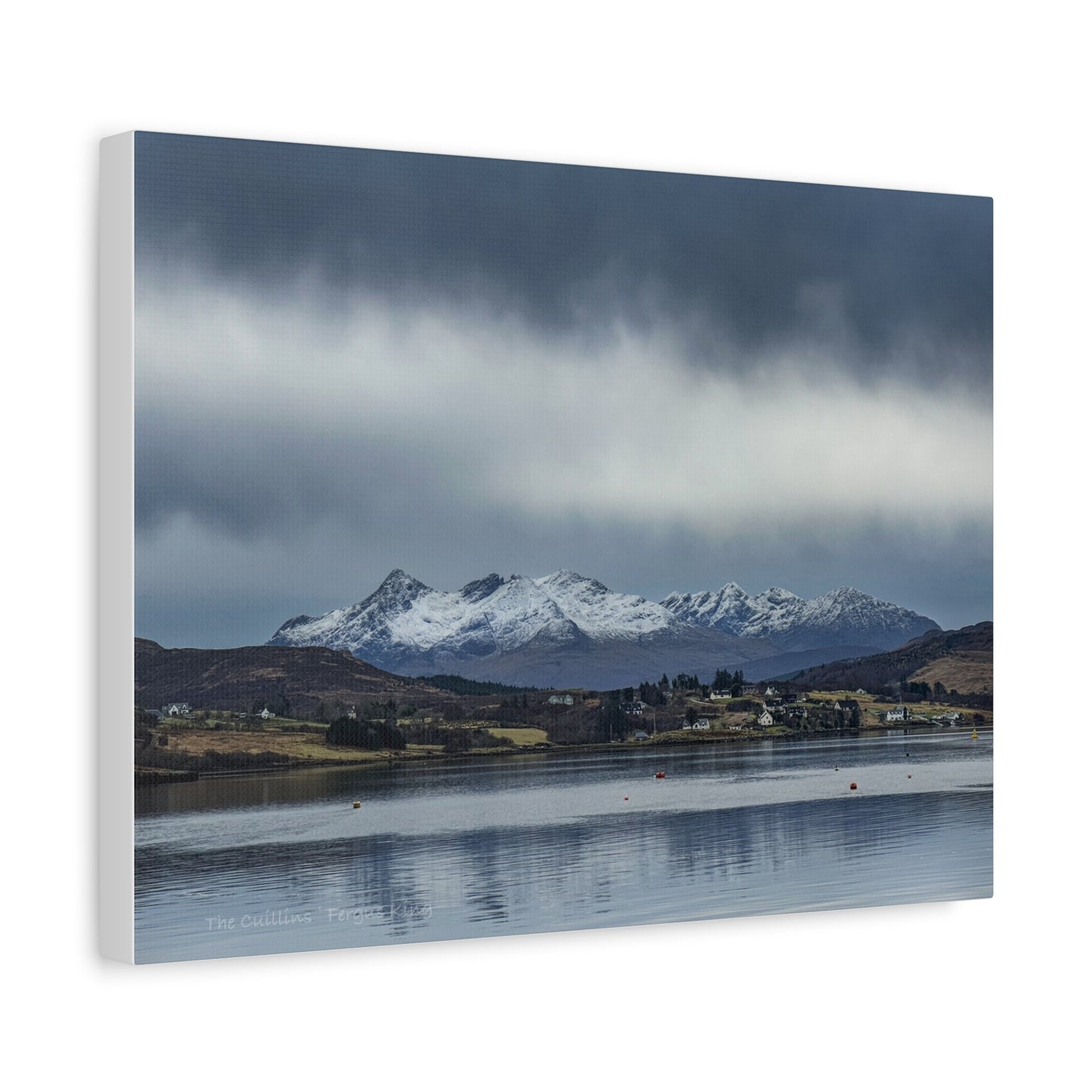 The Cuillins Canvas Print – By Photographer Fergus King l Scottish Highlands Seascape Wall Art