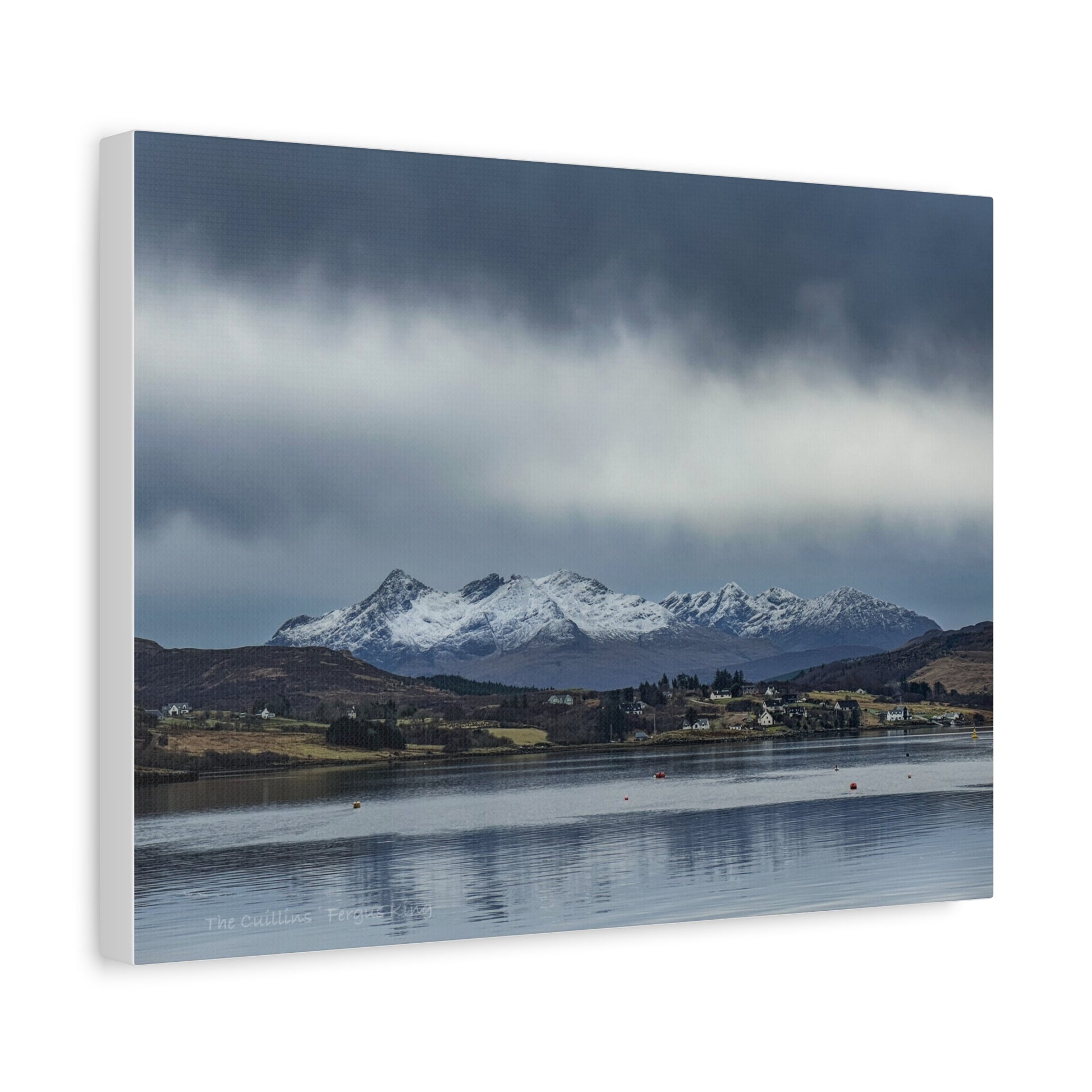 The Cuillins Canvas Print – By Photographer Fergus King l Scottish Highlands Seascape Wall Art