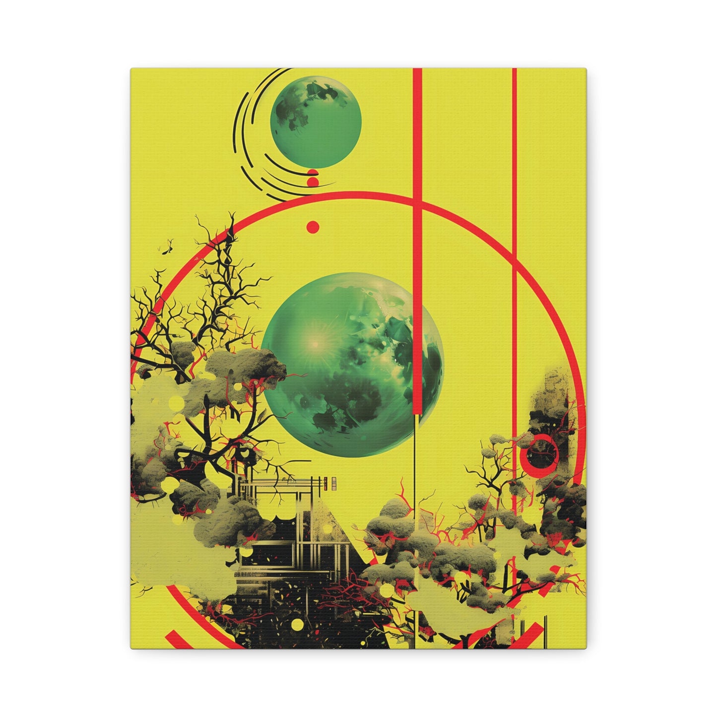 Abstract Wall Art Print, Colorful Canvas Decor