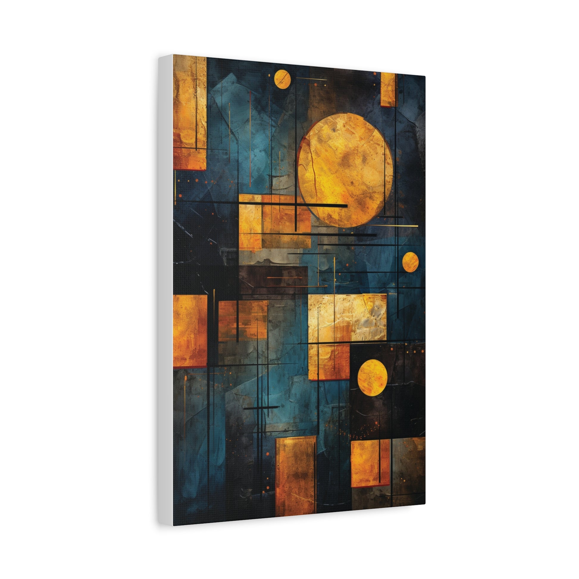Abstract Geometric Wall Art Canvas Print, Modern Home Decor