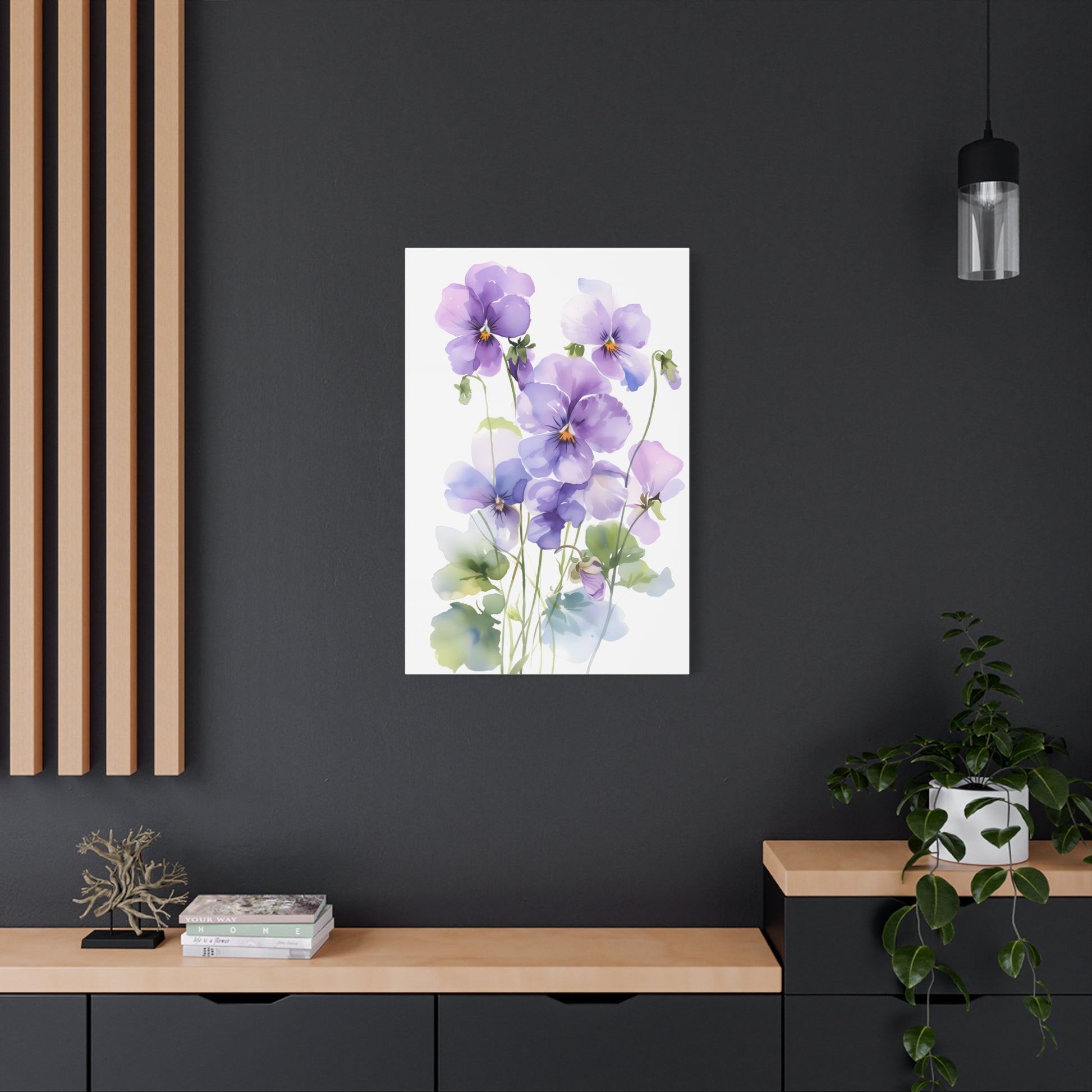 Elegant Pansy Flower Art Print, Home Decor