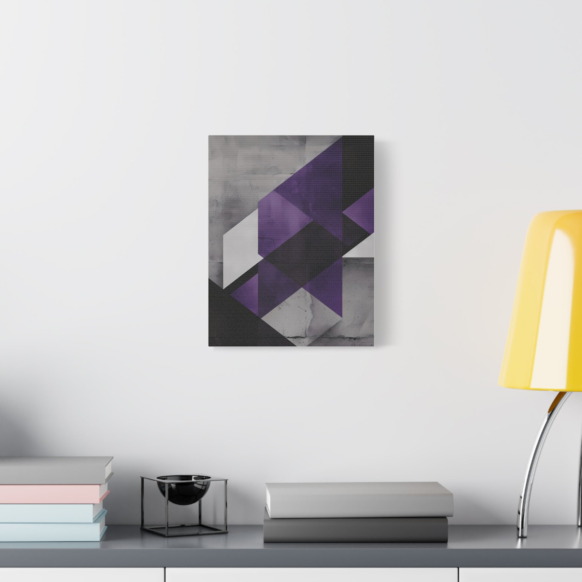 Violet Axis — Abstract Geometric Wall Art