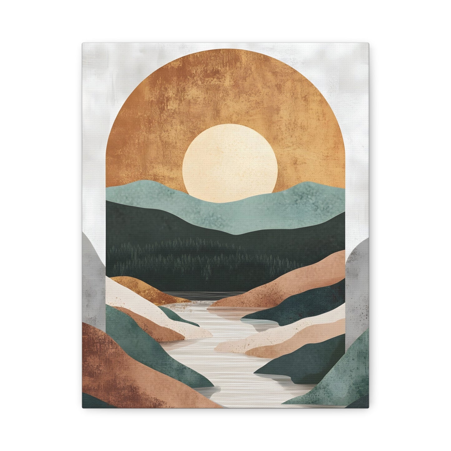 Modern Mountain Sunset Poster