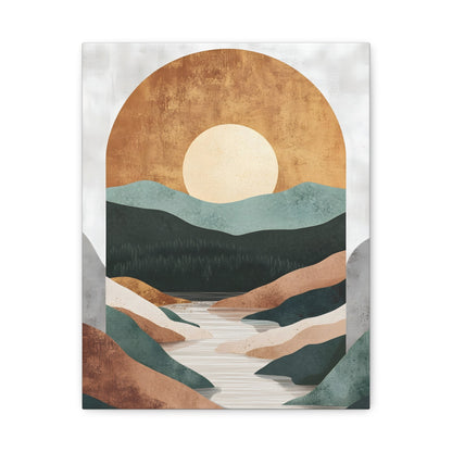 Modern Mountain Sunset Poster