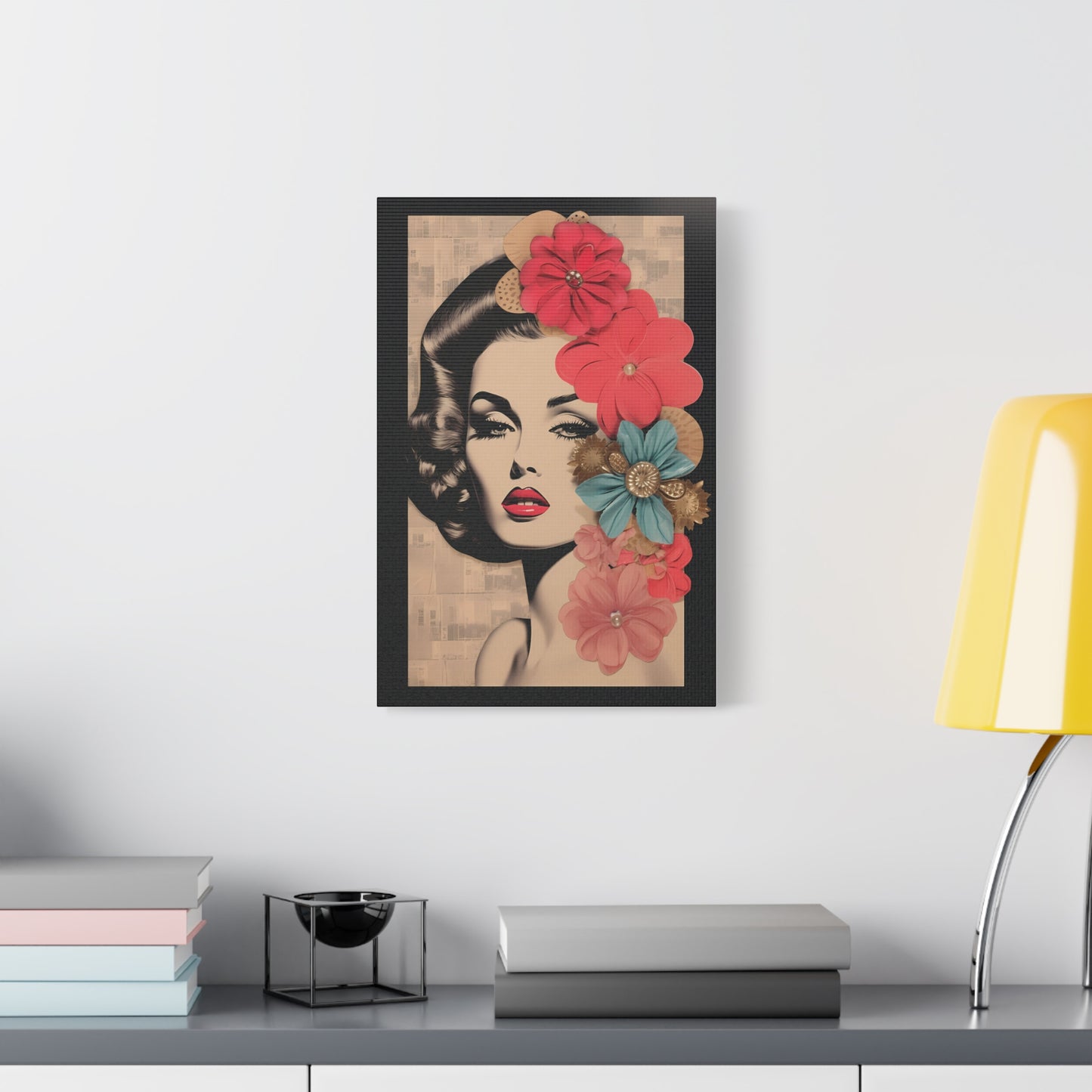 Elegant Floral Art Canvas Print, Wall Decor, Home Decoration