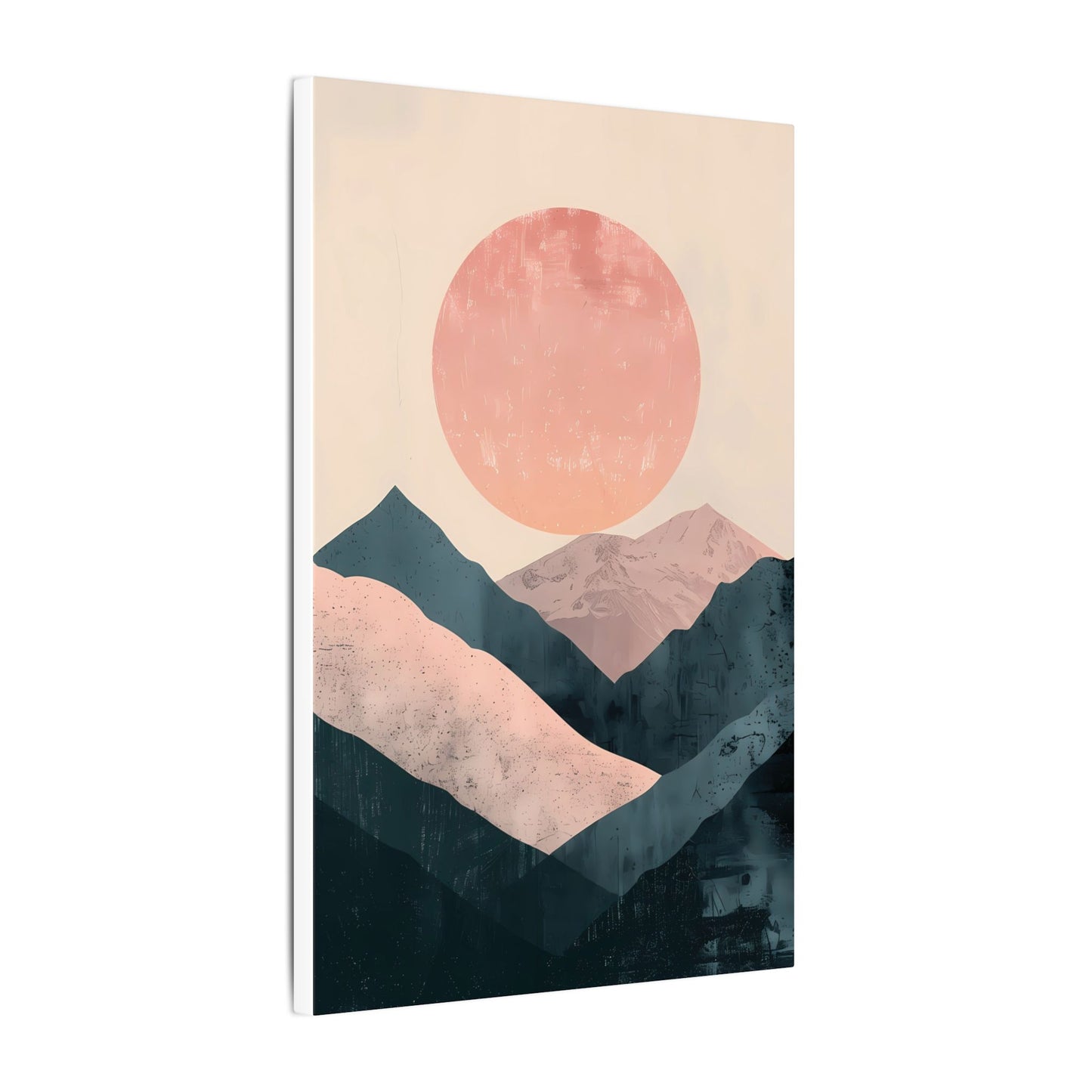 Desert Serenity Canvas Art: Dusty Rose Mountain Sunset