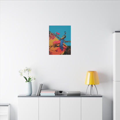 Vibrant Peacock Canvas Art Print