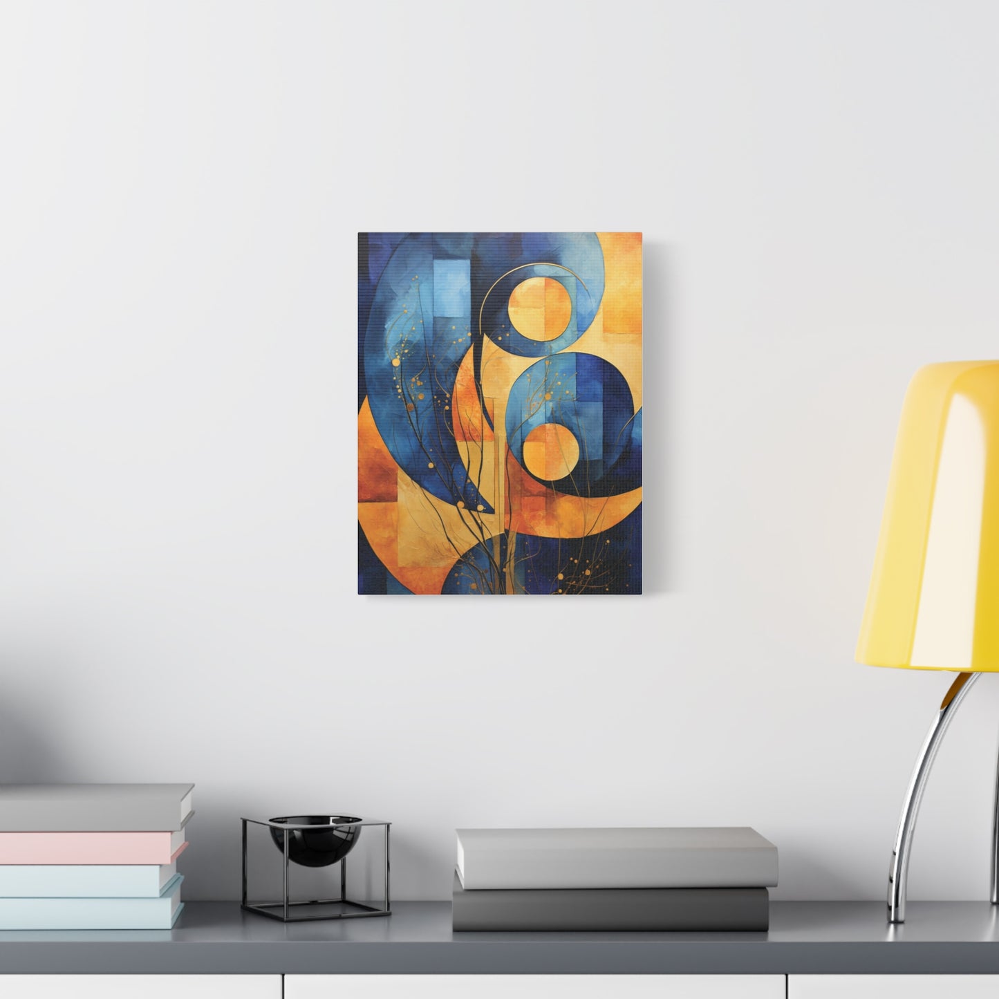 Abstract Geometric Canvas Art, Modern Wall Decor,