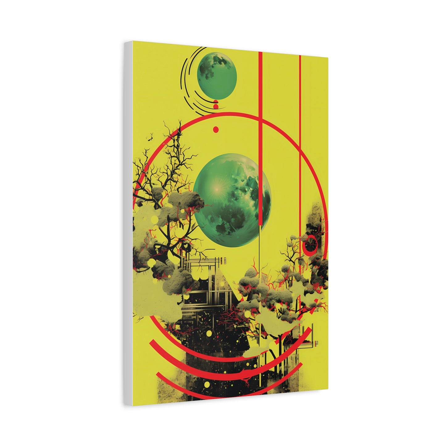 Abstract Wall Art Print, Colorful Canvas Decor