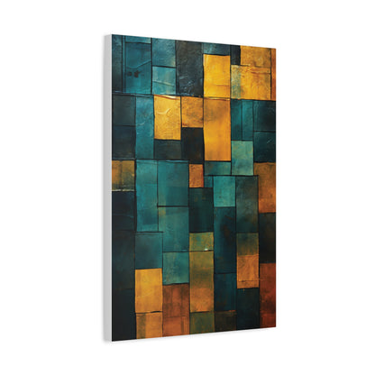 Colorful Abstract Canvas Art Print, Modern Home Decor
