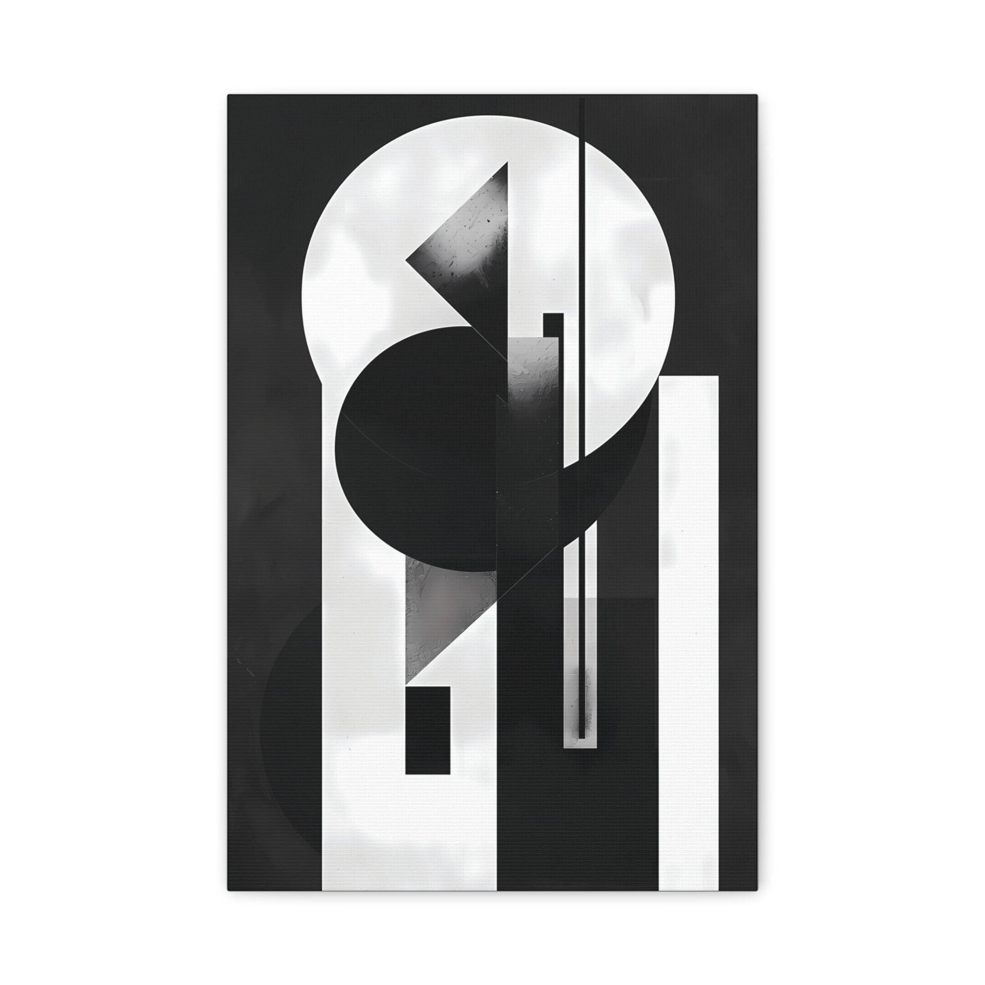 Geometric Symphony — Black & White Modern Poster