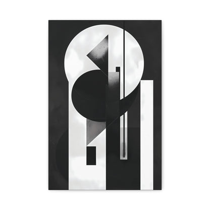 Geometric Symphony — Black & White Modern Poster