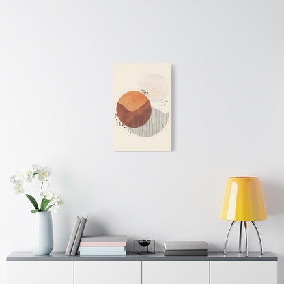 Terracotta and Beige Geometric Circle Poster
