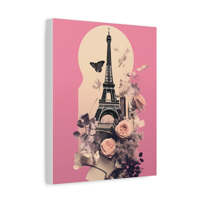 Parisian Floral Wall Art Canvas, Home Decor
