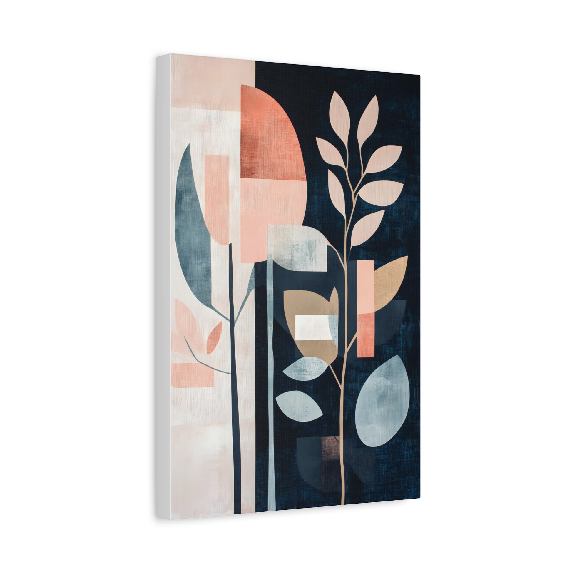 Botanical Abstract Matte Canvas Wall Art – Stretched 1.25"