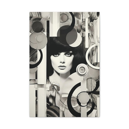 Modern Art Canvas Print, Black and White Wall Decor