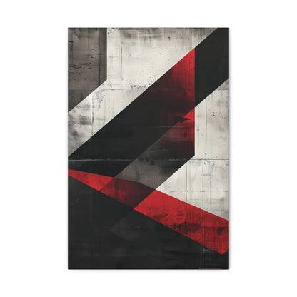Urban Angles — Modern Black & Red Print