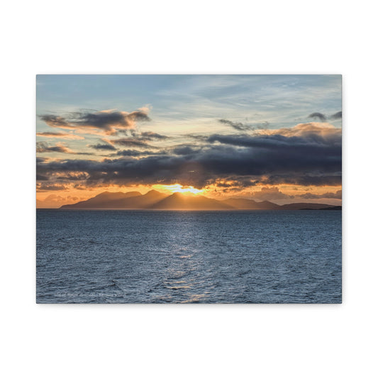 Isle of Rum Sunset Canvas Print – By Photographer Fergus King | Scottish Island Seascape Wall Art